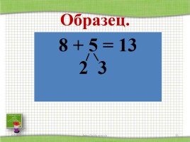 Табличное сложение - Приём сложения чисел с переходом через десяток, слайд 11