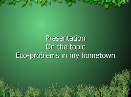On the topic Eco-problems in my hometown Rostov-on-Don, слайд 1