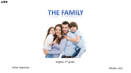 The family. English, слайд 1