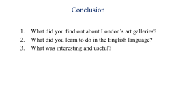 Аудиторное занятие по теме «Художественные галереи Лондона», слайд 12