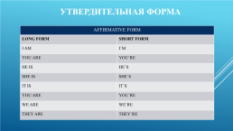 The verb «to be», слайд 4