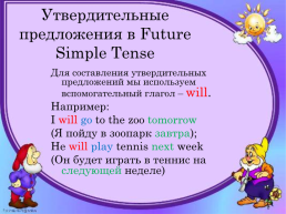 Future simple tense (простое будущее время), слайд 4
