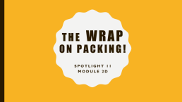 The wrap on packing!, слайд 1
