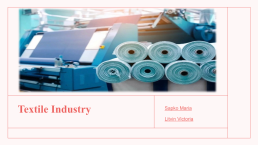 Textile industry. Sapko maria litvin victoria, слайд 1