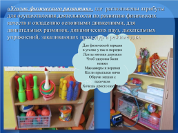 Развивающая предметно-пространственная среда в дошкольной образовательной организации, слайд 19