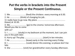 Present simple vs present continuous, слайд 6