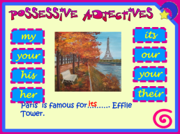 Possessive adjectives, слайд 11