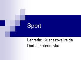 Sport, слайд 1