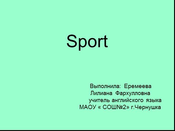 Sport