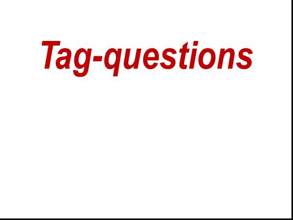 Tag-questions