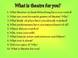 The World of Theatre, слайд 9