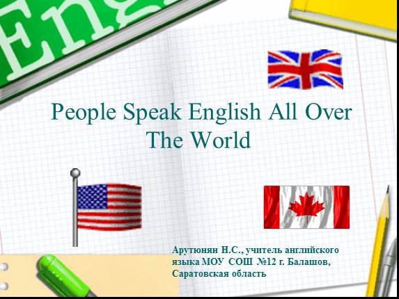 People Speak English All Over The World