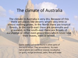 Australia - Main features of climate, flora and fauna, слайд 3