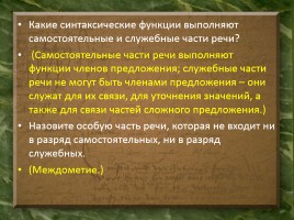 Самостоятельные и служебные части речи, слайд 4