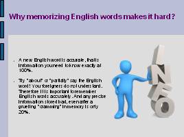 Methods of memorizing English words - Методы запоминания английских слов, слайд 3