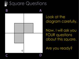 Введение определения «квадрат» как прямоугольника с равными сторонами (Geometrical shapes - Introduction of definition of square), слайд 14
