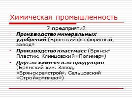 География промышленности Брянской области, слайд 14