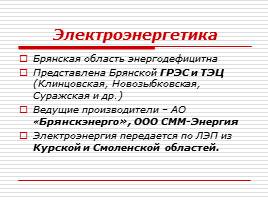 География промышленности Брянской области, слайд 6