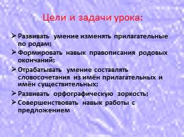 Правописание родовых окончаний имён прилагательных, слайд 2