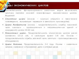 Экономический рост - Экономические циклы, слайд 11