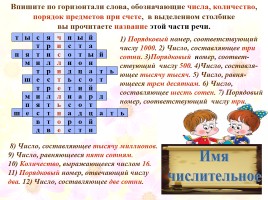 Кроссворды по русскому языку «Морфология», слайд 19