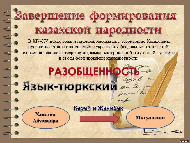 Формирование казахской народности