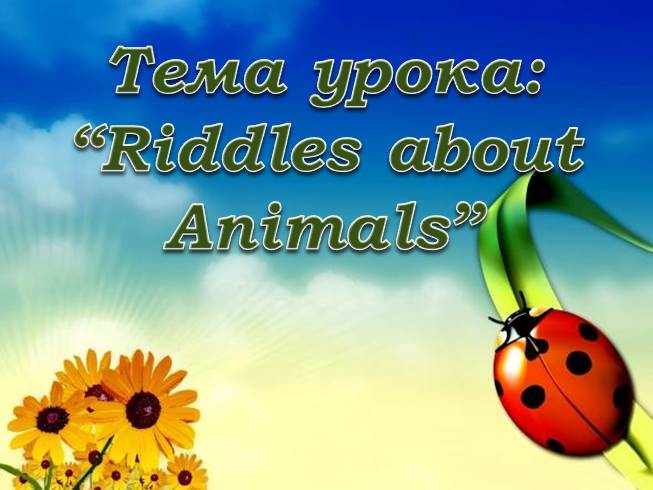 Riddles about Animals
