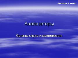 Анализаторы слуха, слайд 1