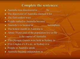 Уроки английского языка по теме «Австралия - All about Australia», слайд 26