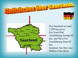 О Федеральной Земле Германии - Саарланд (на немецком языке), слайд 5