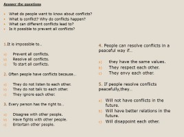Урок английского языка в 9 классе «Conflicts in the family and how to resolve them», слайд 9