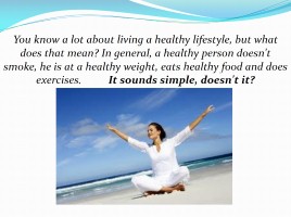 Healthy lifestyle - Здоровый образ жизни (на английском языке), слайд 2