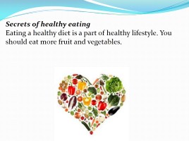 Healthy lifestyle - Здоровый образ жизни (на английском языке), слайд 4