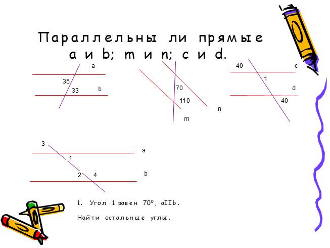 Презентация по теме параллельные прямые 6 класс виленкин