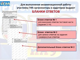 Инструкция по заполнению бланков ответов участников ГИА в форме ОГЭ по русскому языку, слайд 3
