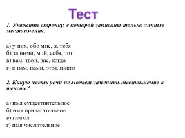Урок русского языка в 6 классе «Местоимение как часть речи», слайд 21