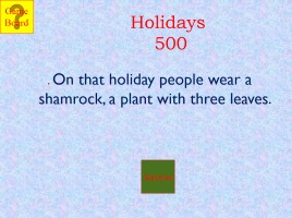 Jeopardy «Holidays», слайд 32