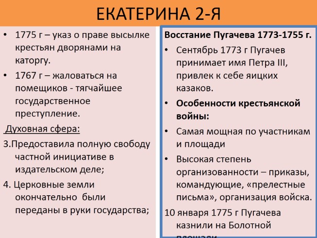 Сравнение политики петра 1 и екатерины 2