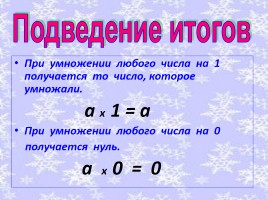 При умножении 0 на любое число