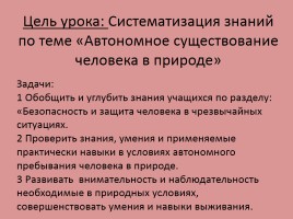 Автономное существование человека в природе, слайд 2