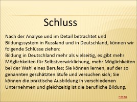 Система школьного образования (на немецском языке), слайд 12