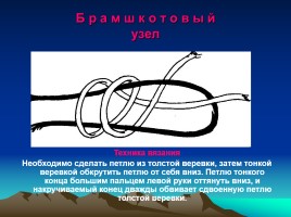 Туристические узлы, их значение и применение - Техника вязания узлов, слайд 15