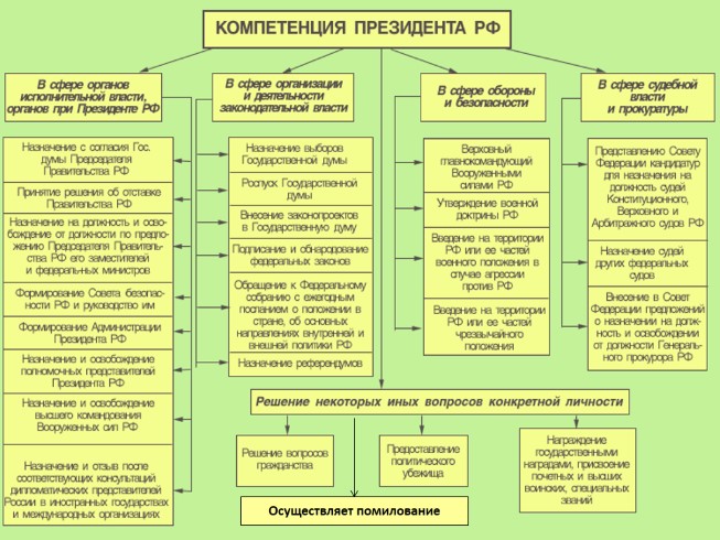 Организация государственной власти в рф план