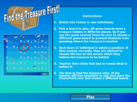 Игра на уроке английского языка «Sunken Treasure», слайд 2