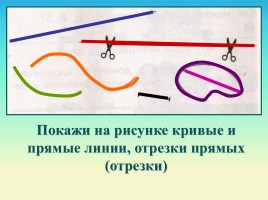 Математика 1 класс «Точка - Кривая линия - Прямая линия - Отрезок», слайд 20