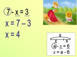 Математика 1 класс «Решение уравнений с неизвестным вычитаемым а - х = б», слайд 10