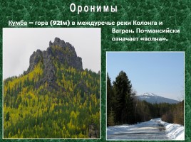 Исследовательская работа по географии «Особенности топонимики Северного Урала», слайд 18