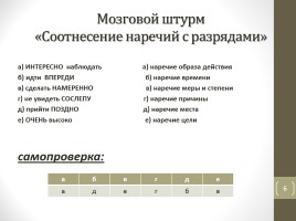 Задания по теме «Смысловые группы наречий», слайд 6