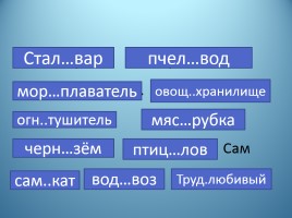 Урок русского языка 3 класс «Употребление в речи - Правописание сложных слов», слайд 12