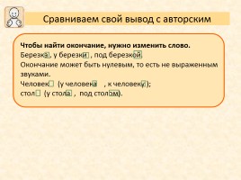 Русский язык 3 класс «Что такое окончание? Как найти в слове окончание?», слайд 7